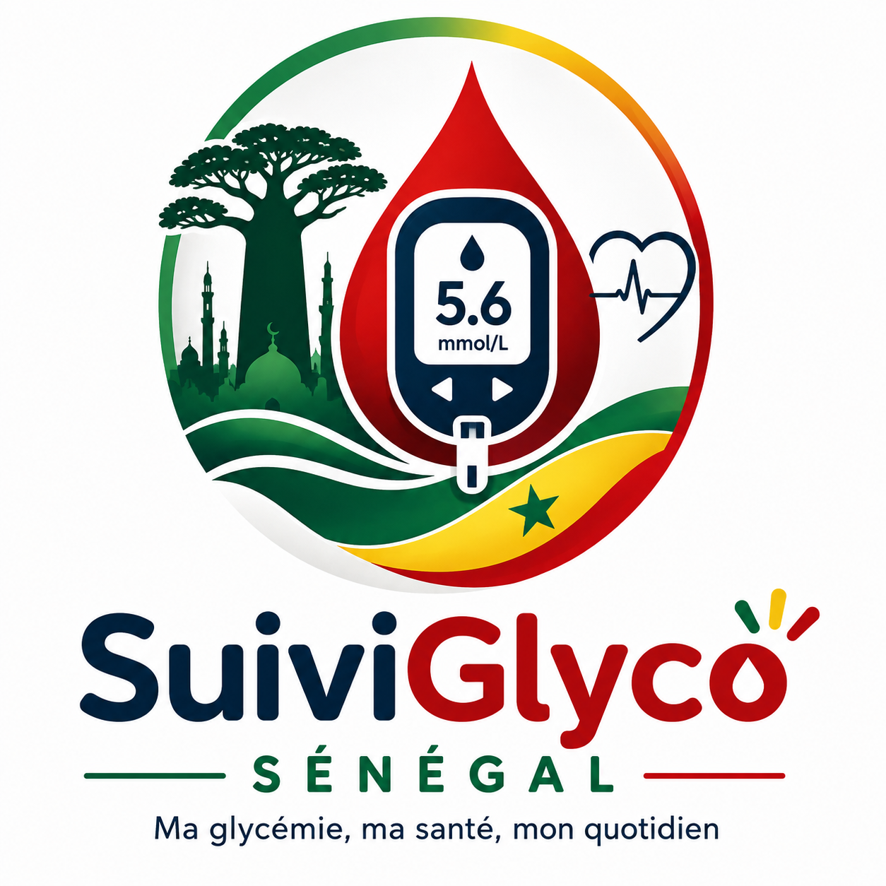 Logo officiel SuiviGlyco Sénégal